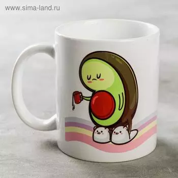Кружка чайная керамическая "Кружечка депрессо" авокадо, 320 мл
