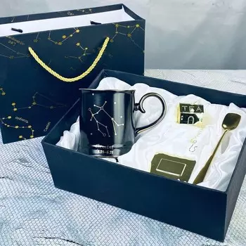 Кружка Lenardi «Знаки зодиака. Близнецы», с ложкой и фильтром, 360 мл