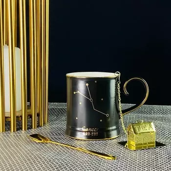 Кружка Lenardi «Знаки зодиака. Рак», с ложкой и фильтром, 360 мл