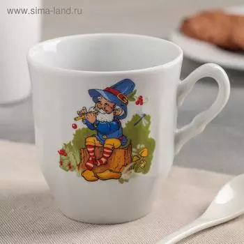 Кружка детская «Лесовичок», 250 мл, фарфор, белая, рисунок МИКС
