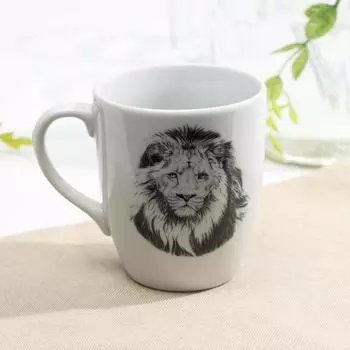 Кружка фарфоровая «Лев», 300 мл