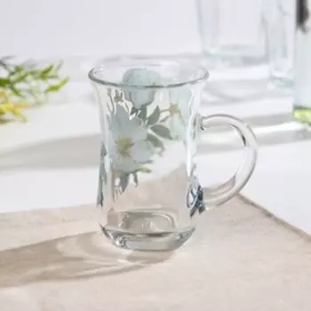 Кружка стеклянная «Магнолия», 140 мл