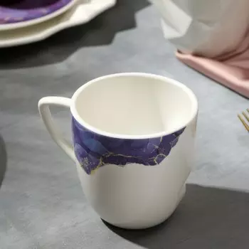 Кружка чайная керамическая «Мрамор», 350 мл