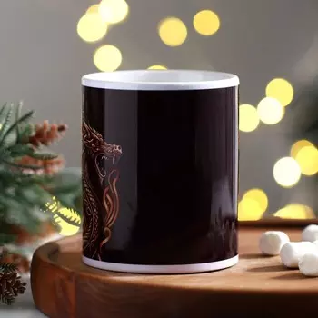 Кружка керамическая «Мужской новый год», 320 мл , цвет чёрный