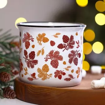 Кружка керамическая «Новогодний принт», 450 мл