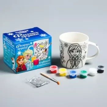 Набор, кружка под раскраску, 250 мл «Сказка рядом», Холодное сердце