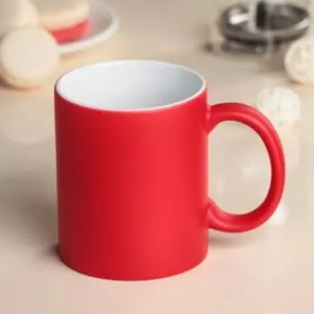 Кружка - хамелеон Доляна, 320 мл, керамика, красная