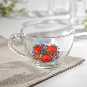 Кружка стеклянная «Прага. Ягодный микс», 200 мл