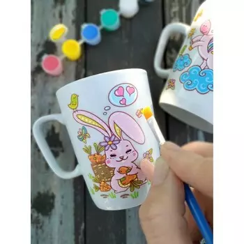 Кружка-раскраска «Зайчик»