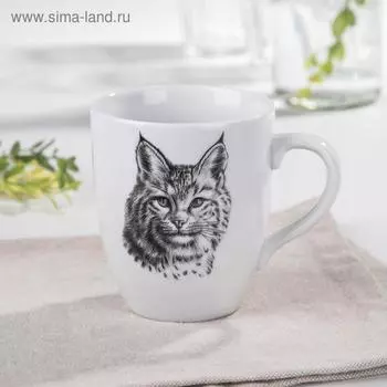 Кружка фарфоровая «Рысь», 300 мл