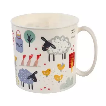 Кружка детская с декором 280 мл, светло-бежевая