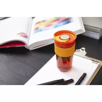 Кружка с ситечком Smart Solutions Jaunt, 540 мл, цвет красный