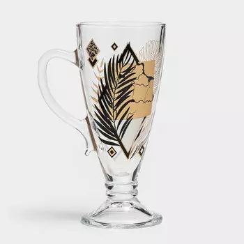 Кружка стеклянная для чая/кофе «Золотой гербарий», 250 мл