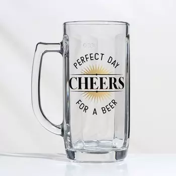 Кружка стеклянная для пива «Гамбург. Чирз», 330 мл, рисунок микс