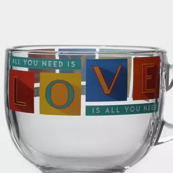 Кружка Luminarc «Джамбо», 500 мл, стекло, рисунок МИКС