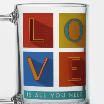 Кружка Luminarc «Фитнес», 320 мл, стекло, рисунок МИКС