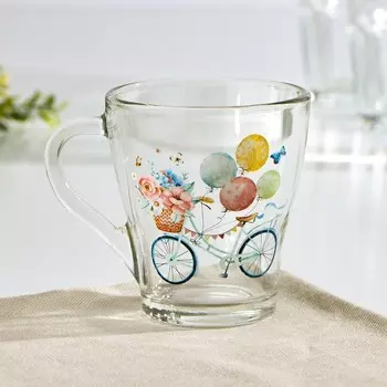 Кружка стеклянная «Грация. Романтика», 250 мл
