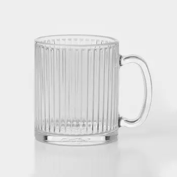 Кружка «Вертикаль», 320 мл, стекло, прозрачная