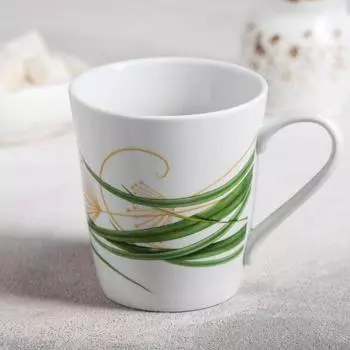 Кружка Добрушский завод «Стрекоза», 300 мл, фарфор, белая