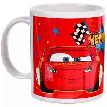 Кружка керамическая «Чемпион», 350 мл, Тачки