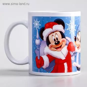 Кружка сублимация "С новым годом!", Микки Маус, 350 мл