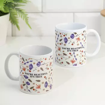 Кружка керамическая YOU ARE BEAUTIFUL IT'S TRUE, 320 мл
