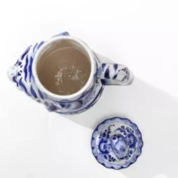 Кружка "Тигр", гжель кобальт