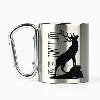 Кружка туристическая с карабином BE WILD, 180 мл