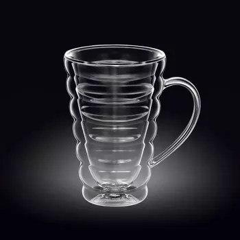 Кружка Wilmax England, термостекло, двойные стенки, 400 мл