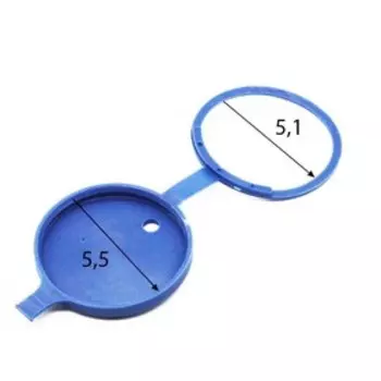 Крышка бачка стеклоомывателя TORSO, пластик, синий, d 5,5 и 5,1 см