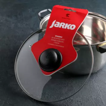 Крышка для сковороды и кастрюли стеклянная, d=24 см, с пластиковой ручкой