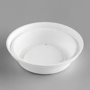 Крышка для стакана из сахарного тростника "Белая" диаметр 90 мм