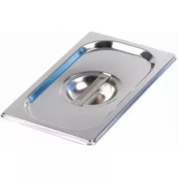 Крышка гастроемкости GN1/4, нержавеющая сталь, серебристая