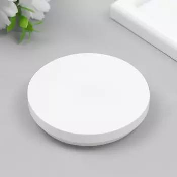 Стеклянная крышка для банки, подсвечника «Гладкая-белая», 1.58 см