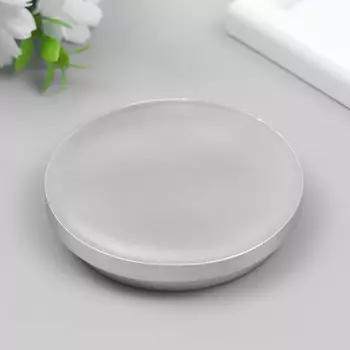 Стеклянная крышка для банки, подсвечника «Гладкая-серебро», 1.78 см