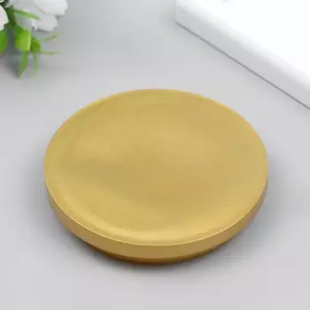 Стеклянная крышка для банки, подсвечника «Гладкая-золото», 1.58 см