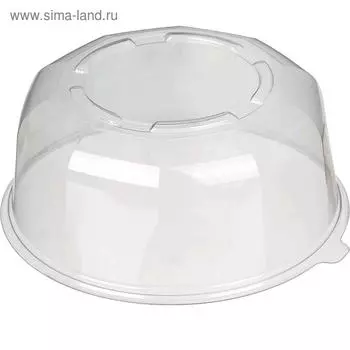 Крышка к контейнеру Т-019 КН, низкая, прозрачная, 23,7х23,7х10,4 см