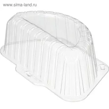 Крышка к контейнеру Т-105/1К, полукруглая, цвет прозрачный, размер 27 х 16,15 х 9,2 см, объём 450 мл