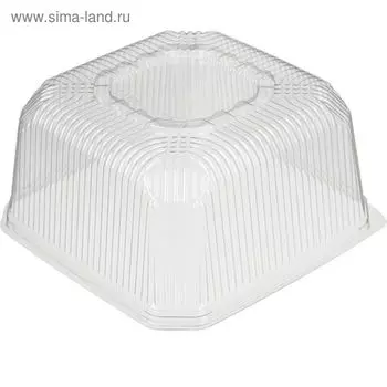 Крышка к контейнеру Т-172К, квадратная, цвет прозрачный, размер 23,7 х 23,7 х 11,8 см, объём 5 л