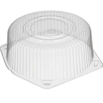 Крышка к контейнеру Т-205К (М-1) стандарт, круглая, прозрачная, d=22,7 см, в наборе 250 шт