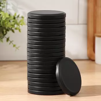 Крышки для консервирования Доляна, ТО-82 мм, жесть, набор 20 шт., чёрные