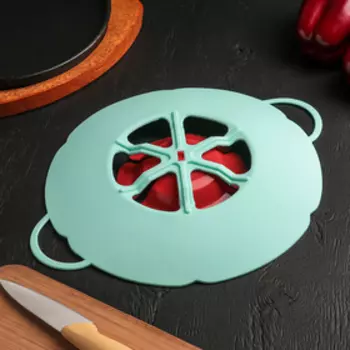 Крышка-невыкипайка силиконовая Доляна «Актеон», d=26 см, голубая