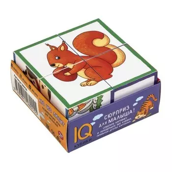 Кубики 4 штуки «Кто что любит»