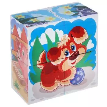 Кубики «Домашние животные. Малыши», 4 штуки