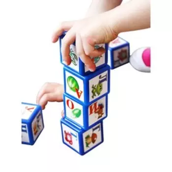 Кубики с бортиком «Азбука», 12 элементов, 5.5 см