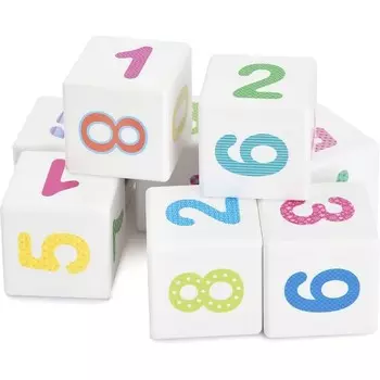 Кубики «Школа дошколят. Весёлая арифметика», без обклейки, 12 шт.