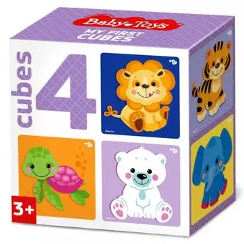 Кубики «Звери», набор 4 шт
