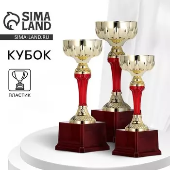 Кубок 133B, наградная фигура, золото, подставка пластик, 22 8,5 8,2 см.