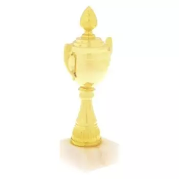 Кубок 124D, наградная фигура, золото, подставка камень, 22 см