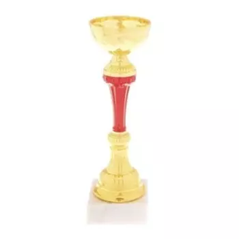 Кубок 131A, наградная фигура, золото, подставка камень, 28 10 9 см.